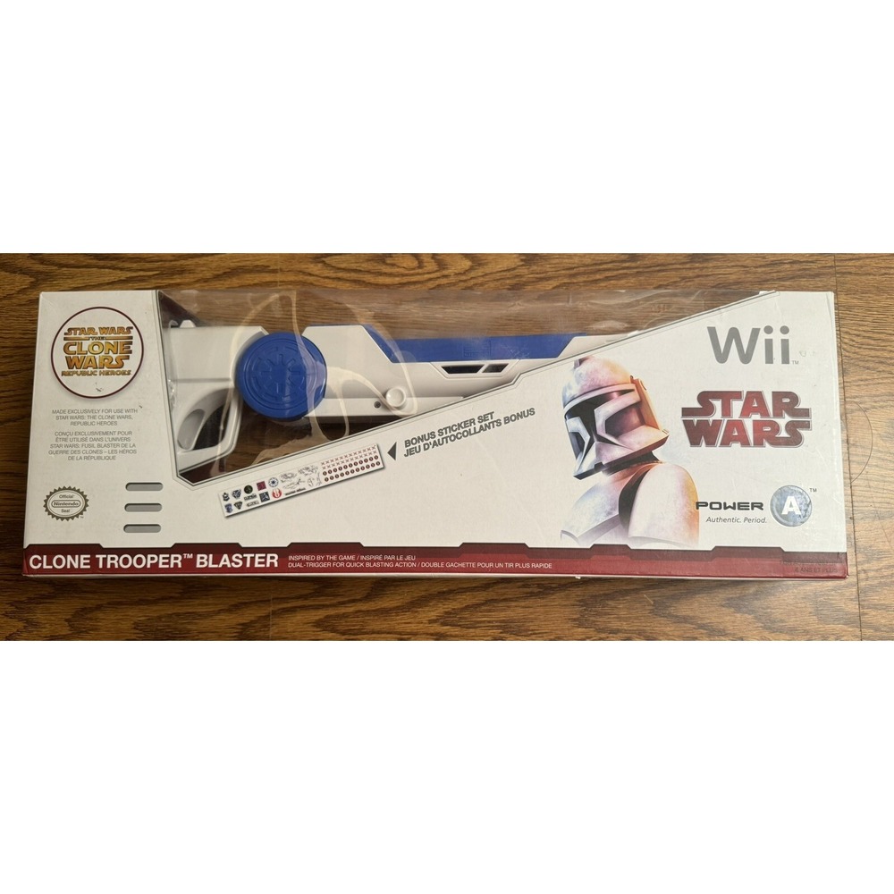 Star Wars Clone Trooper Blaster for Nintendo Wii New With Stickers